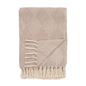 Artichok Ivory Plaid Beige Met Franjes – 180 x 130 cm Artichok Ivory Plaid Beige Met Franjes – 180 x 130 cm