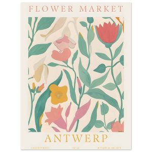 Artfulprints Poster Flower market – Antwerp – 30×40 cm – Meerkleurig Artfulprints Poster Flower market – Antwerp – 30×40 cm – Meerkleurig