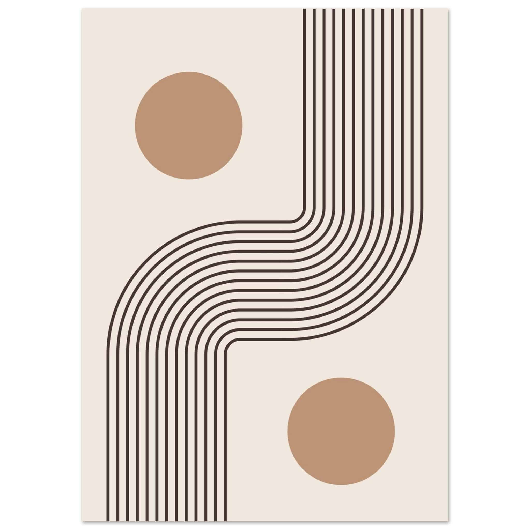 Artfulprints Poster Boho – Soft symmetry - 50x70 cm - Grijs