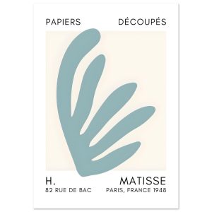 Artfulprints Poster Matisse – Aquatic impression turquoise – A4 21×29. Artfulprints Poster Matisse – Aquatic impression turquoise – A4 21×29.