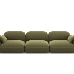 Cosmopolitan Design Modulaire bank Sydney 4-zits, flueel, lichtgroen – Cosmopolitan Design Modulaire bank Sydney 4-zits, flueel, lichtgroen –