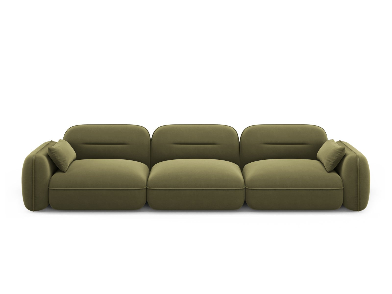 Cosmopolitan Design Modulaire bank Sydney 4-zits, flueel, lichtgroen -