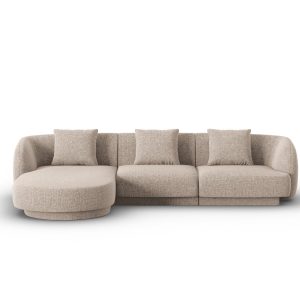 Cosmopolitan Design linker hoekbank Tulum 4-zits, chenille, beige – 15 Cosmopolitan Design linker hoekbank Tulum 4-zits, chenille, beige – 15