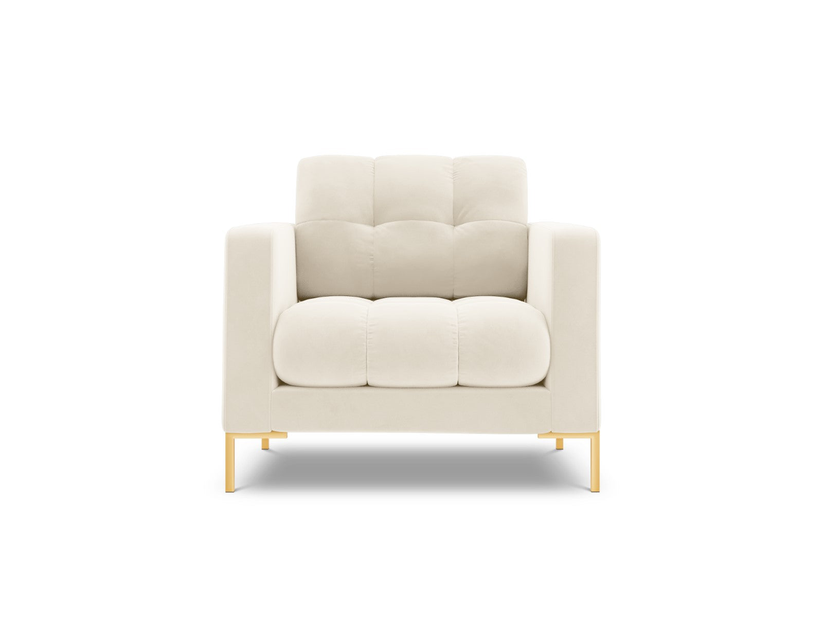 Cosmopolitan Design Fauteuil Bali flueel, lichtbeige - 96x87x75cm