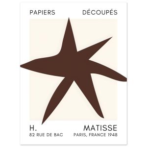 Artfulprints Poster Matisse – Star of the sea brown – A4 21×29.7 cm – Artfulprints Poster Matisse – Star of the sea brown – A4 21×29.7 cm –