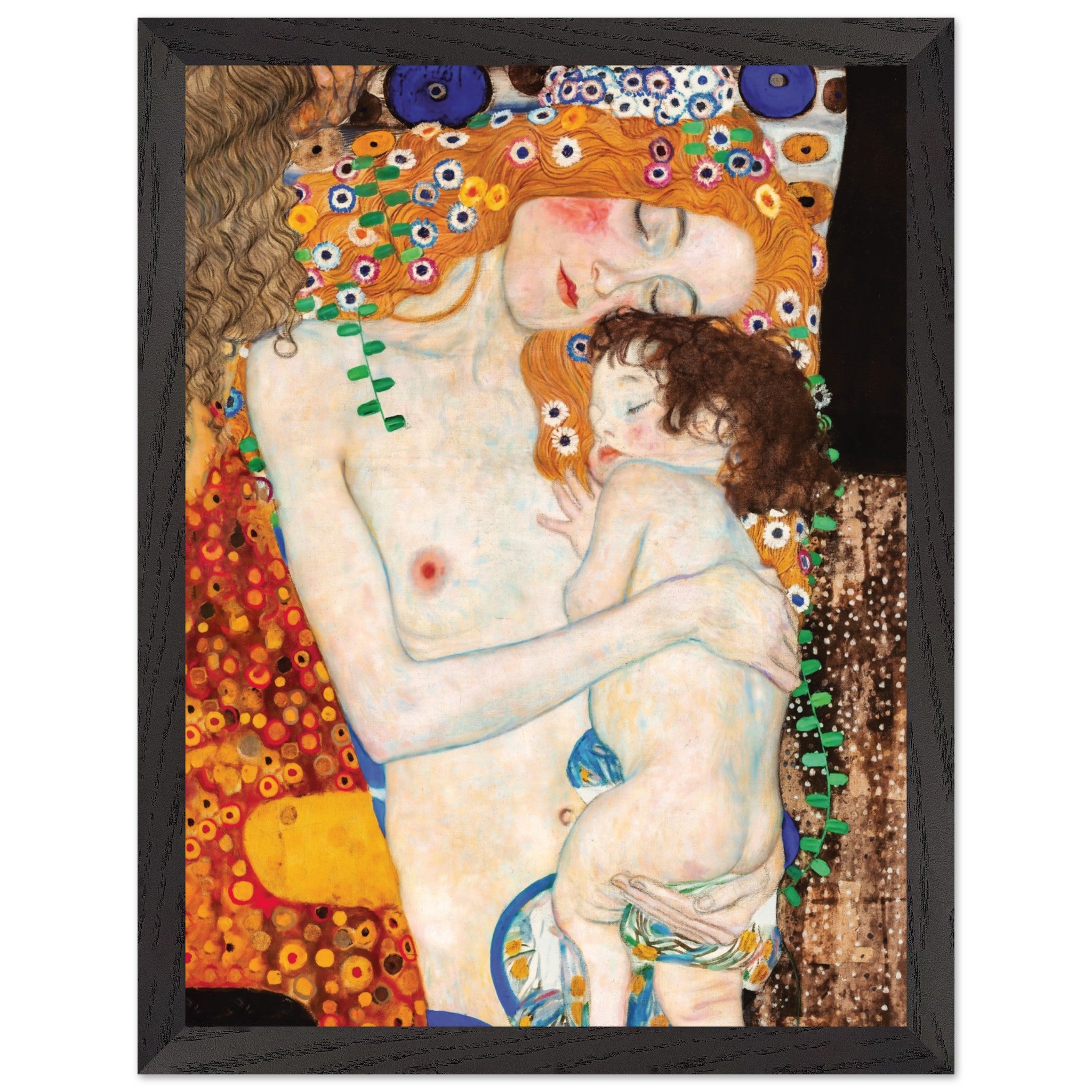 Artfulprints Poster met Lijst Gustav Klimt - The three ages of the wom
