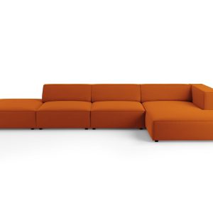 Cosmopolitan Design rechter hoekbank Arendal 5-zits, flueel, terracott Cosmopolitan Design rechter hoekbank Arendal 5-zits, flueel, terracott