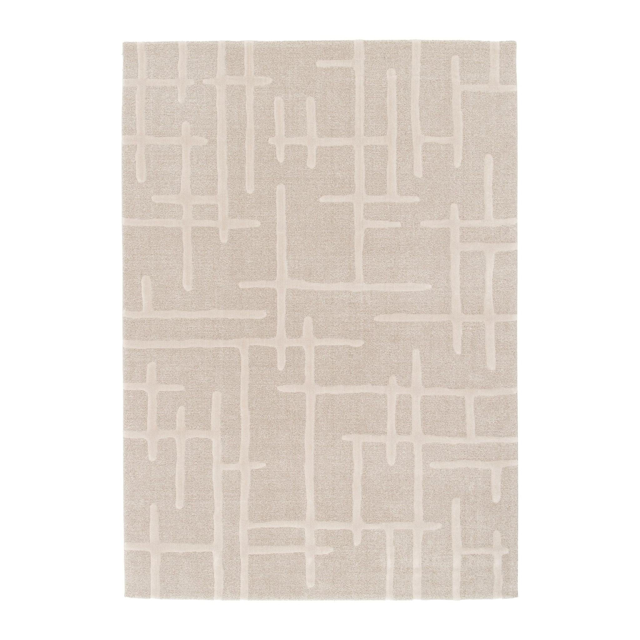 AFK Living vloerkleed Esquiz - reliëfeffect - beige - 120 x 170 cm