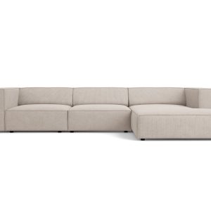 Cosmopolitan Design rechter hoekbank Arendal 4-zits, chenille met ribb Cosmopolitan Design rechter hoekbank Arendal 4-zits, chenille met ribb