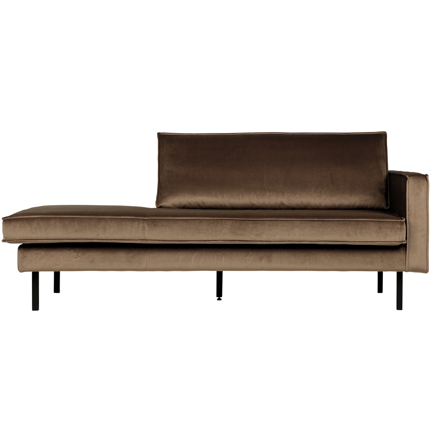 WOOOD daybed rechts Rodeo - Velvet - Taupe - 85x203x86