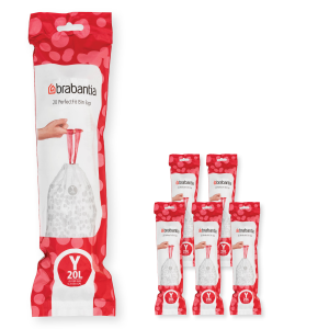 Brabantia PerfectFit Afvalzak, code Y, 20 liter, 120 stuks, set van 6