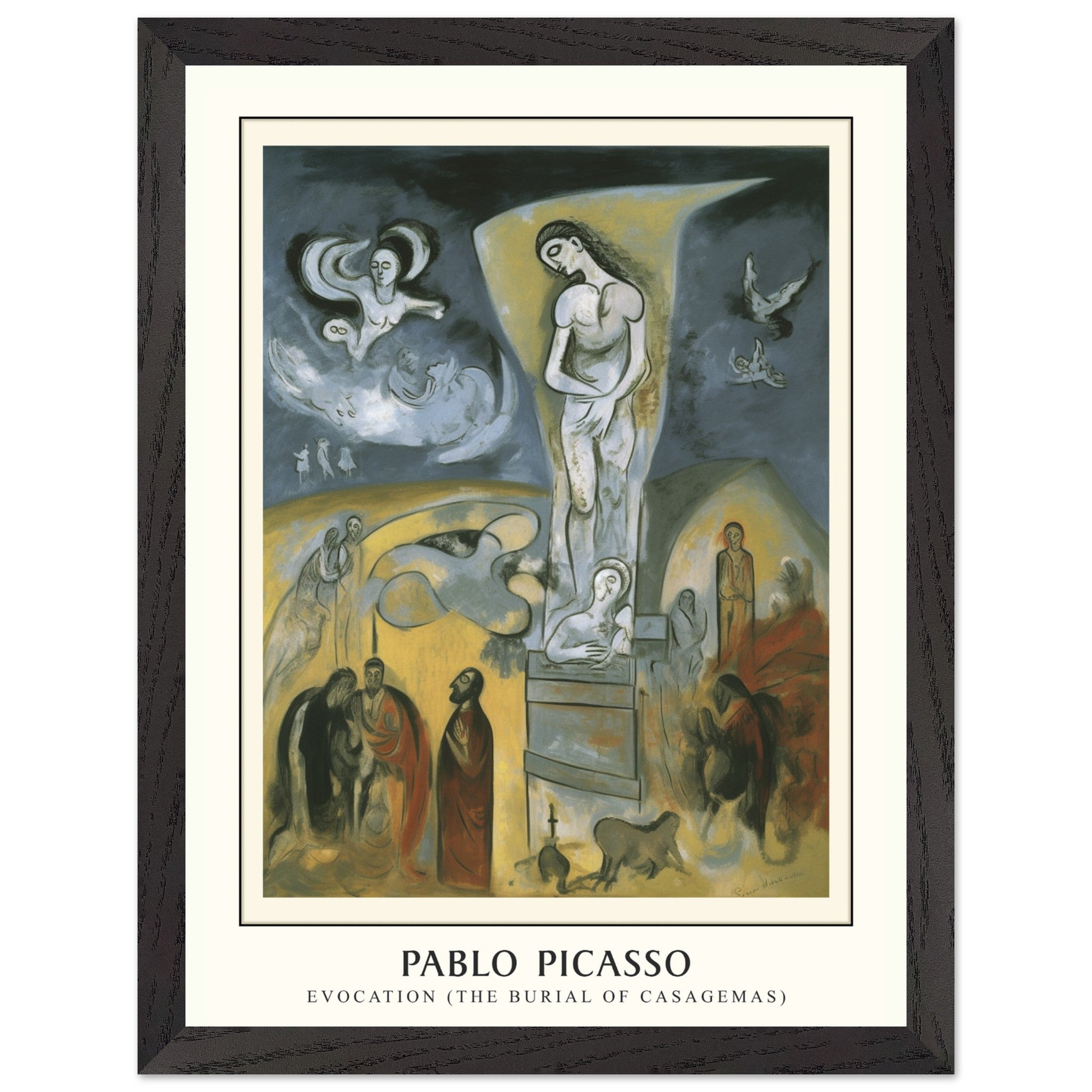 Artfulprints Poster met Lijst Pablo Picasso - Evocation - 30x40 cm - M