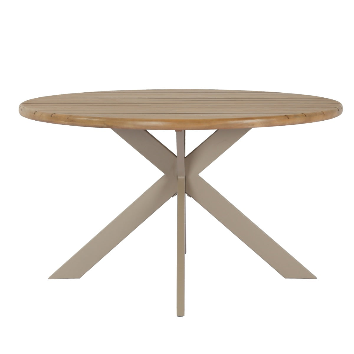 DÉJA Tuintafel Modena - Rond Ø135cm, 75cm Hoog, Naturel Acaciahout & T