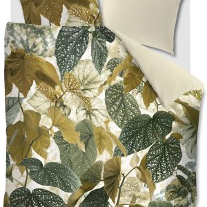 Beddinghouse dekbedovertrek Begonia – 200×200/220 cm – olijfgroen Beddinghouse dekbedovertrek Begonia – 200×200/220 cm – olijfgroen