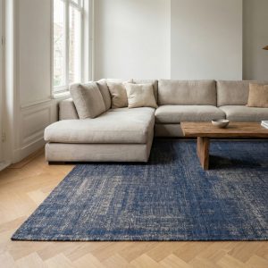 DÉJA Living Vloerkleed Emren – Blauw Stof – 200x290cm DÉJA Living Vloerkleed Emren – Blauw Stof – 200x290cm