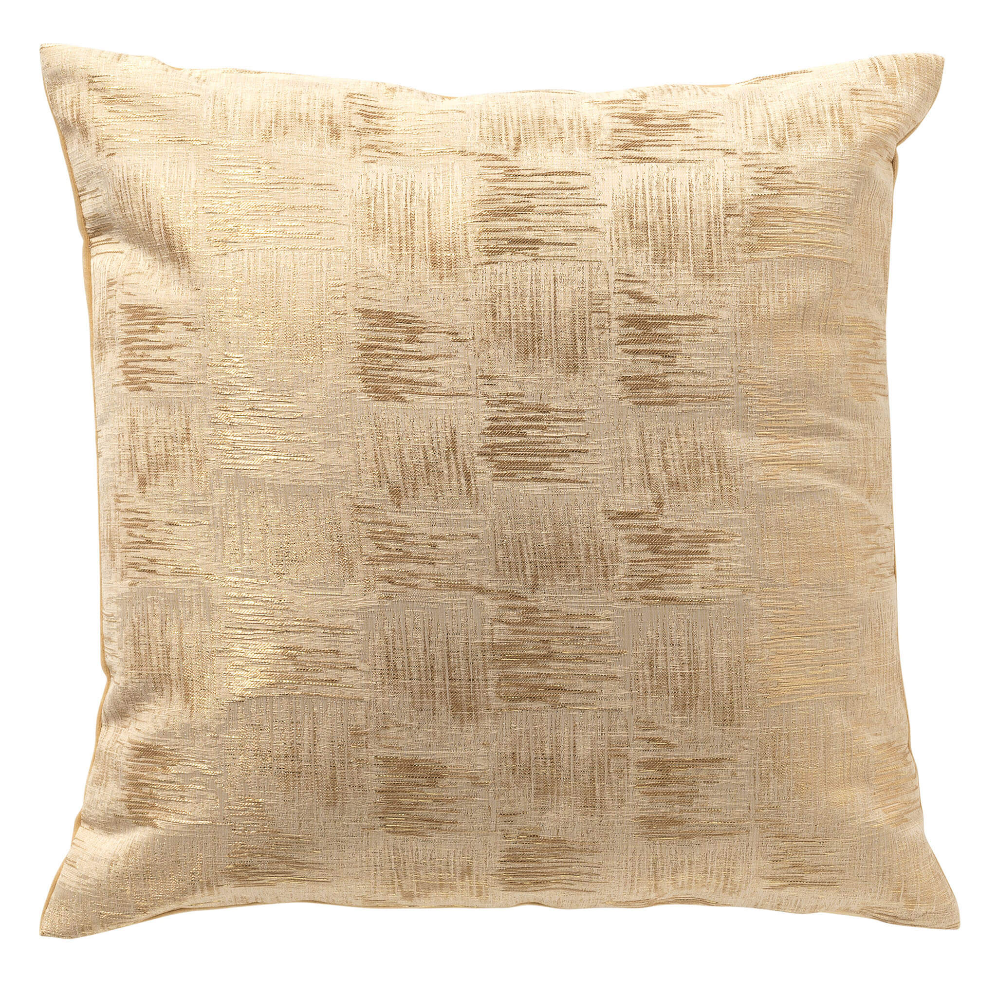 LAMAR - kussenhoes 45x45 cm - Bleached Sand - beige, goud