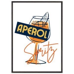 Artfulprints Poster met Lijst Aperol Spritz – Sketch – 70×100 cm – Ora
