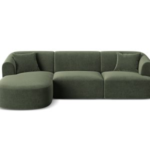 Cosmopolitan Design Modulaire hoekbank links Campi 4-zits, flueel groe Cosmopolitan Design Modulaire hoekbank links Campi 4-zits, flueel groe