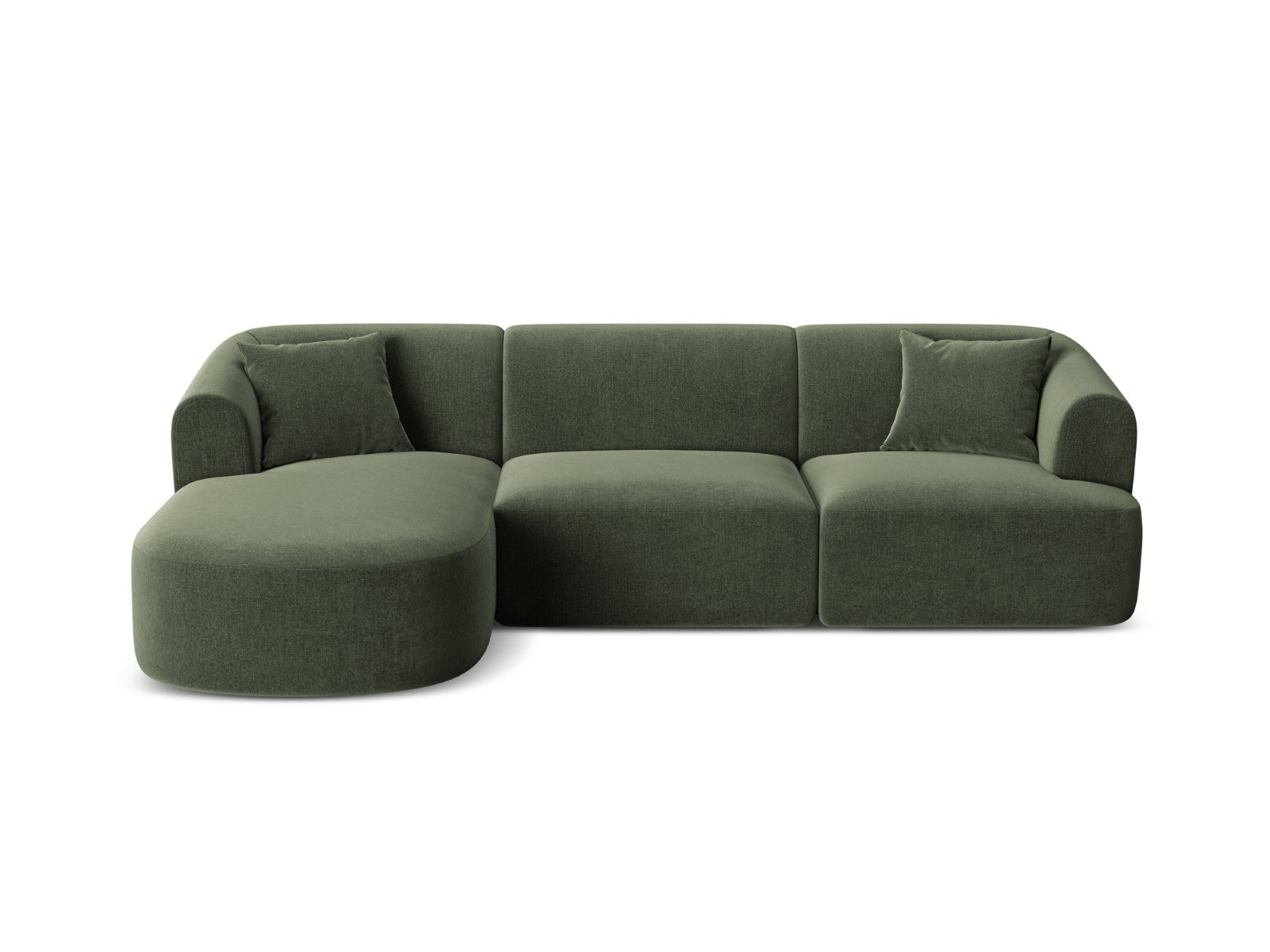 Cosmopolitan Design Modulaire hoekbank links Campi 4-zits, flueel groe