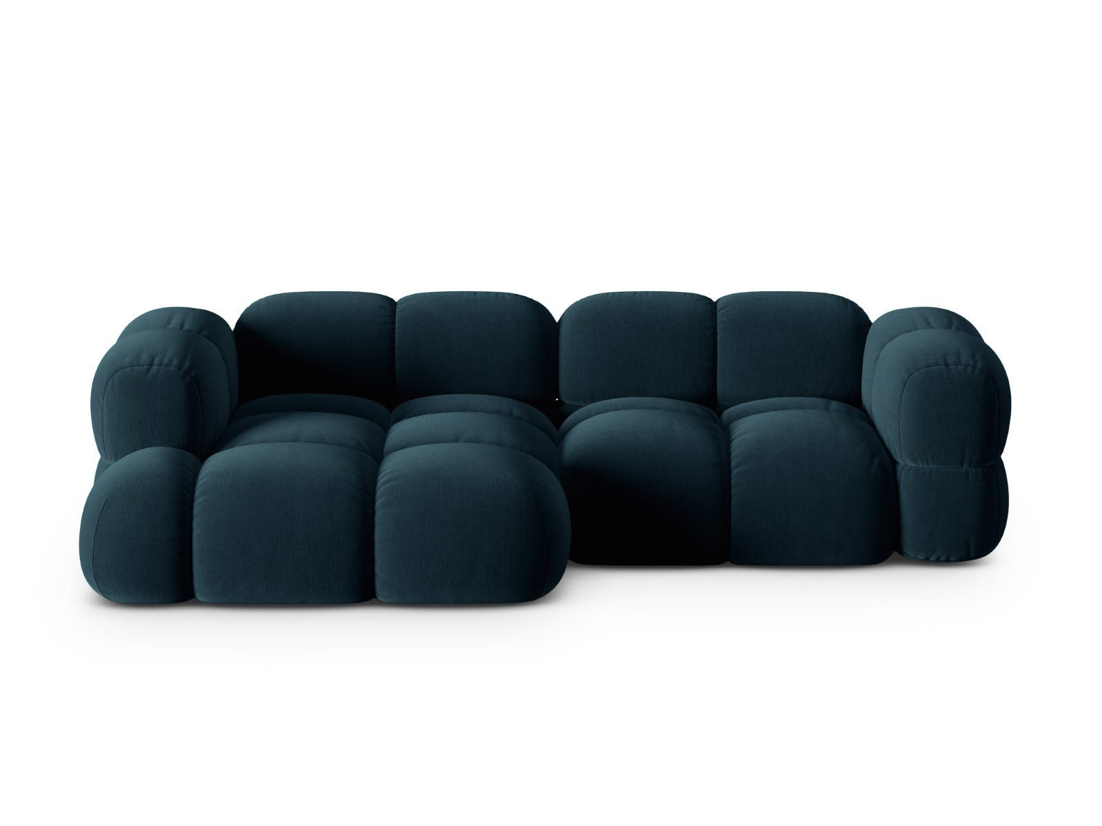 Cosmopolitan Design linker hoekbank Loretto 3-zits, flueel diepe olie