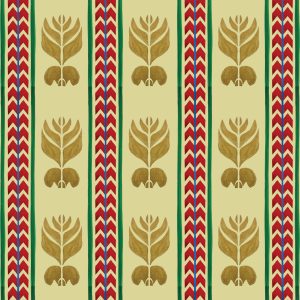 Catchii Behang Ikat Stripes pastel green/yellow Catchii Behang Ikat Stripes pastel green/yellow