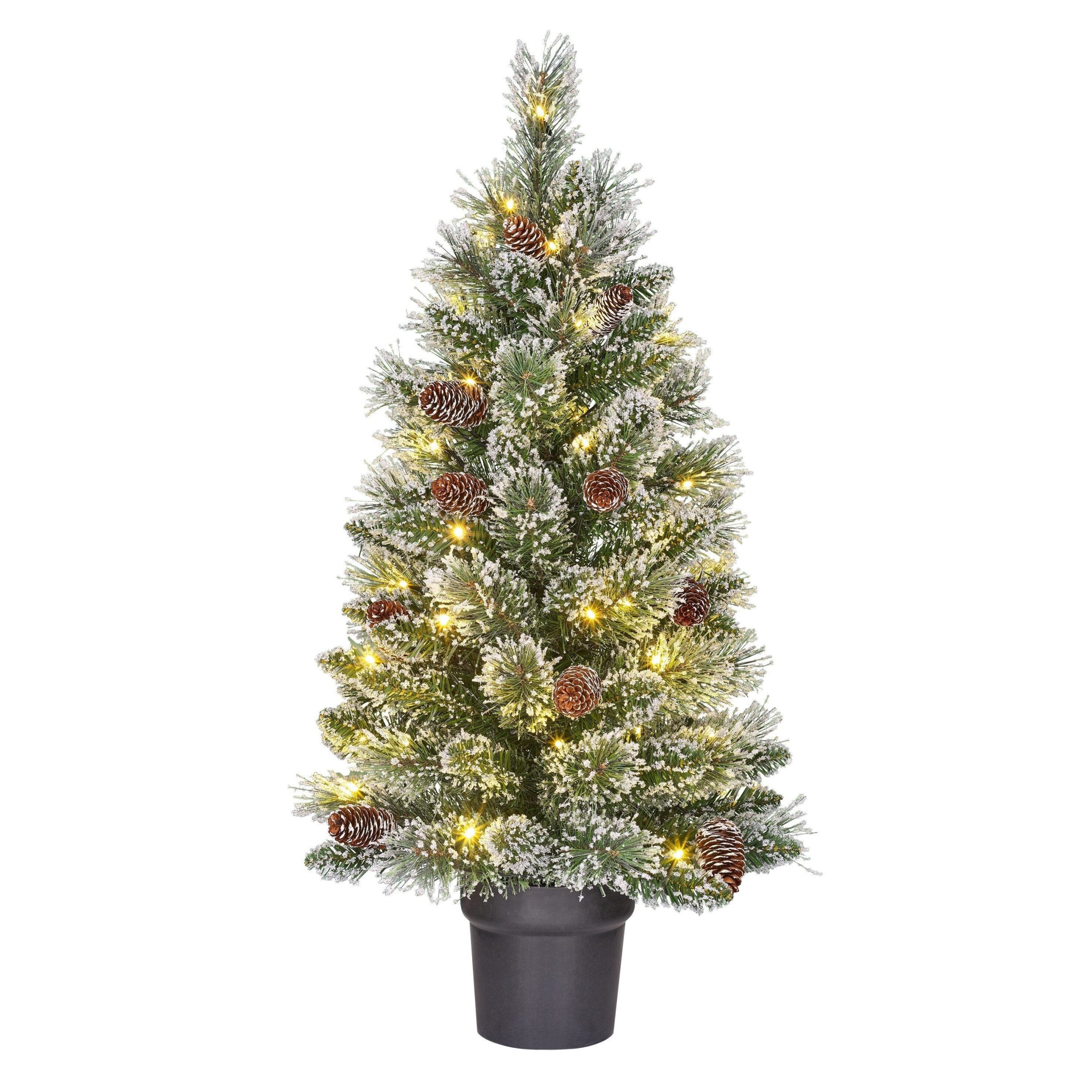 Black Box Trees Vandans kerstboom potted led groen frosted 40L TIPS 96