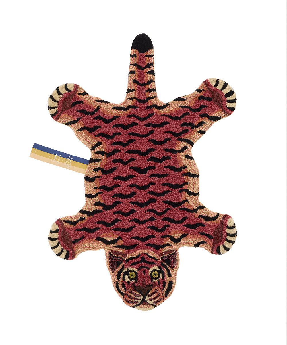 Doing Goods Tula Wijze Tijger Vloerkleed - Klein 92 x 62 x 2 cm - 100%