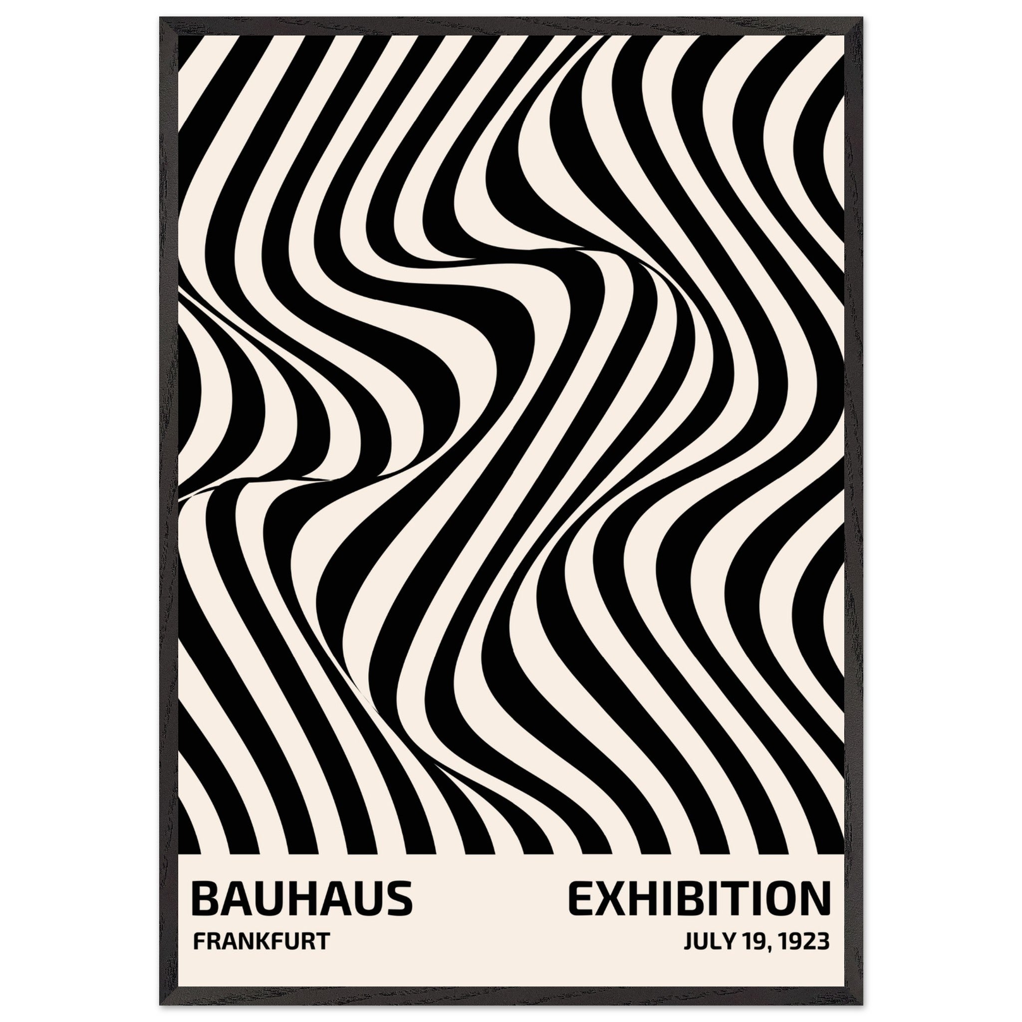 Artfulprints Poster met Lijst Bauhaus - Exhibition Frankfurt - 70x100