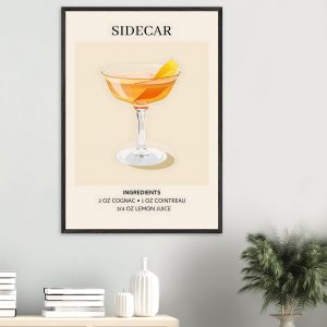 Artfulprints Poster Sidecar cocktail I – Ingrediënten – 70×100 cm – Or Artfulprints Poster Sidecar cocktail I – Ingrediënten – 70×100 cm – Or