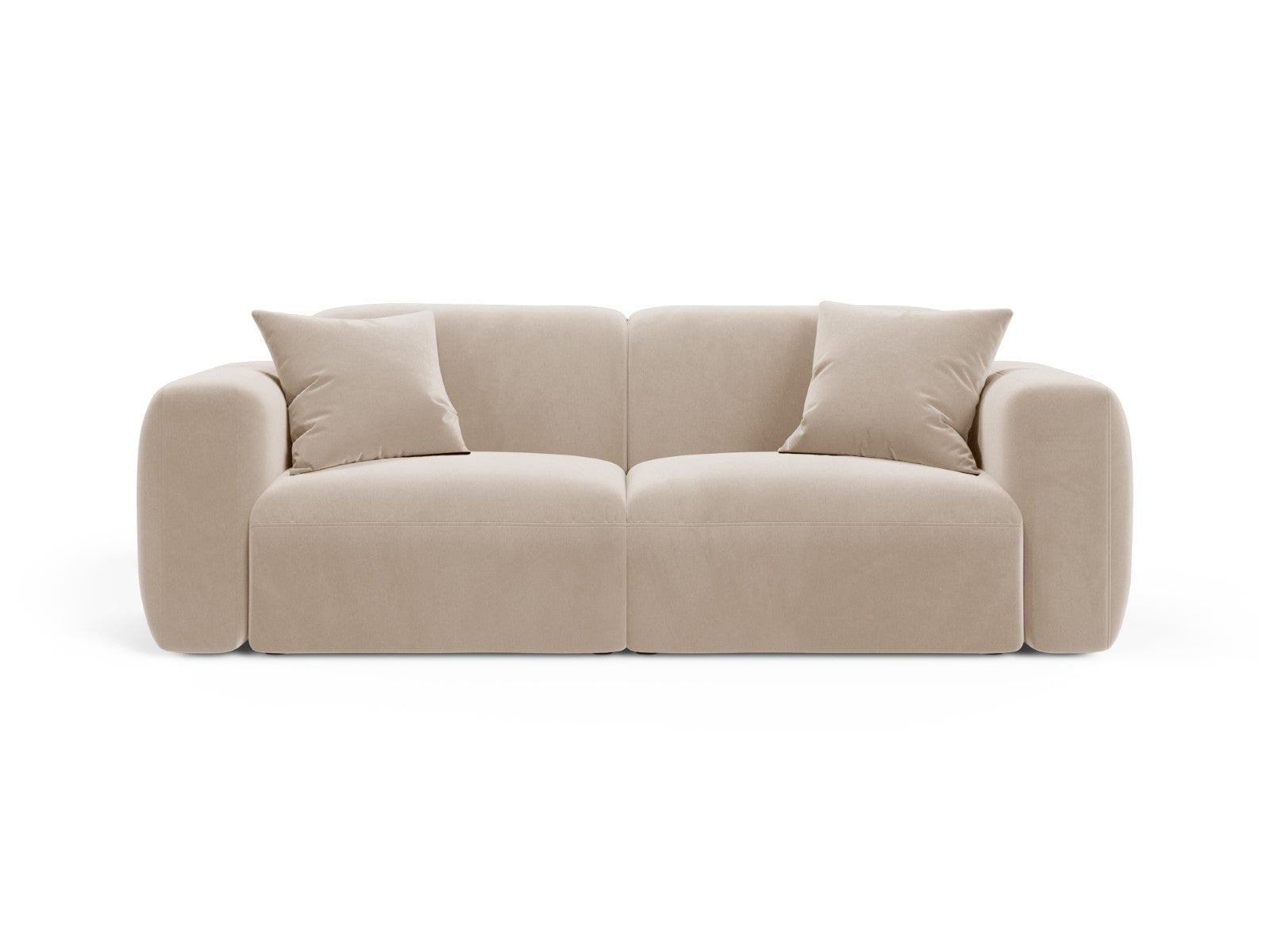 Cosmopolitan Design Modulaire bank Strino 3-zits, flueel beige - 98x22