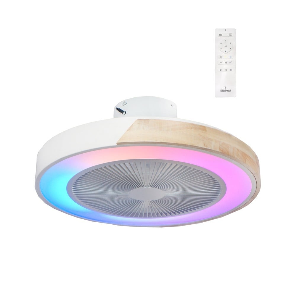 CristalRecord plafondventilator Corpi - 1 lichts - 50 x 21 cm - wit ho