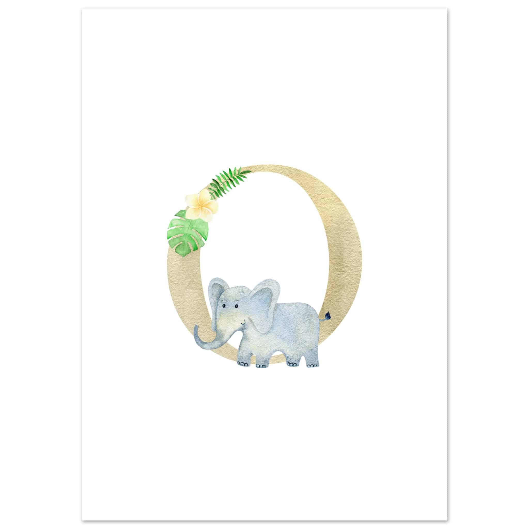 Artfulprints Poster Letter O kindernaam - 50x70 cm - Meerkleurig
