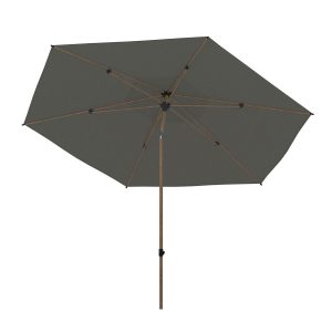 4 Seasons stokparasol Azzurro antraciet – houtlook – Ø300 cm 4 Seasons stokparasol Azzurro antraciet – houtlook – Ø300 cm