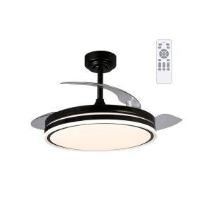 CristalRecord plafondventilator Moss – 1 lichts – 106 x 42 cm – zwart CristalRecord plafondventilator Moss – 1 lichts – 106 x 42 cm – zwart