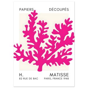 Artfulprints Poster Matisse – Aqua bloom pink – 50×70 cm – Roze Artfulprints Poster Matisse – Aqua bloom pink – 50×70 cm – Roze