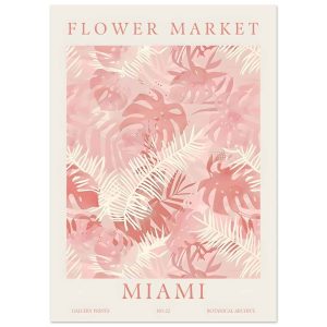 Artfulprints Poster Flower market – Miami – 50×70 cm – Roze Artfulprints Poster Flower market – Miami – 50×70 cm – Roze