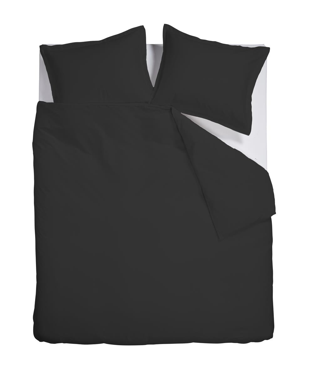 Ambiante Satin Uni dekbedovertrek - Lits-Jumeaux - 240x200/220 cm - Zw