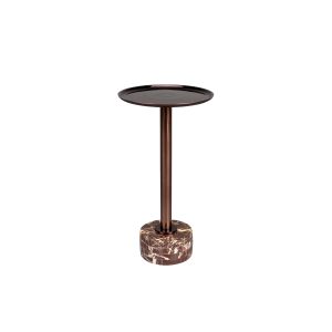 Dutchbone Pose Bijzettafel Rond 25 cm Metaal/ Marmer Bruin Dutchbone Pose Bijzettafel Rond 25 cm Metaal/ Marmer Bruin