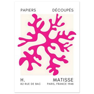 Artfulprints Poster Matisse – Dreamy coral flower pink – 50×70 cm – Ro Artfulprints Poster Matisse – Dreamy coral flower pink – 50×70 cm – Ro