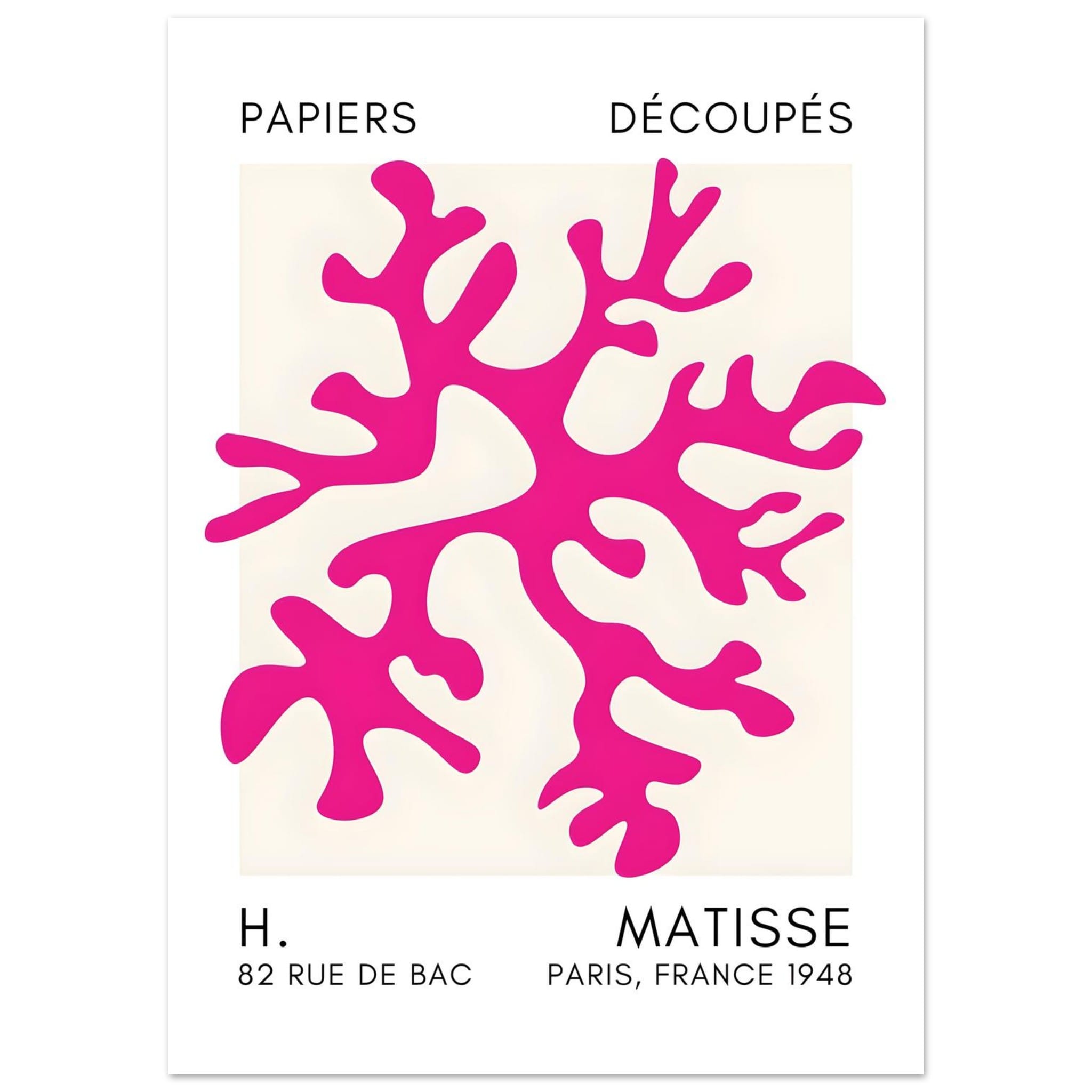 Artfulprints Poster Matisse – Dreamy coral flower pink - 50x70 cm - Ro