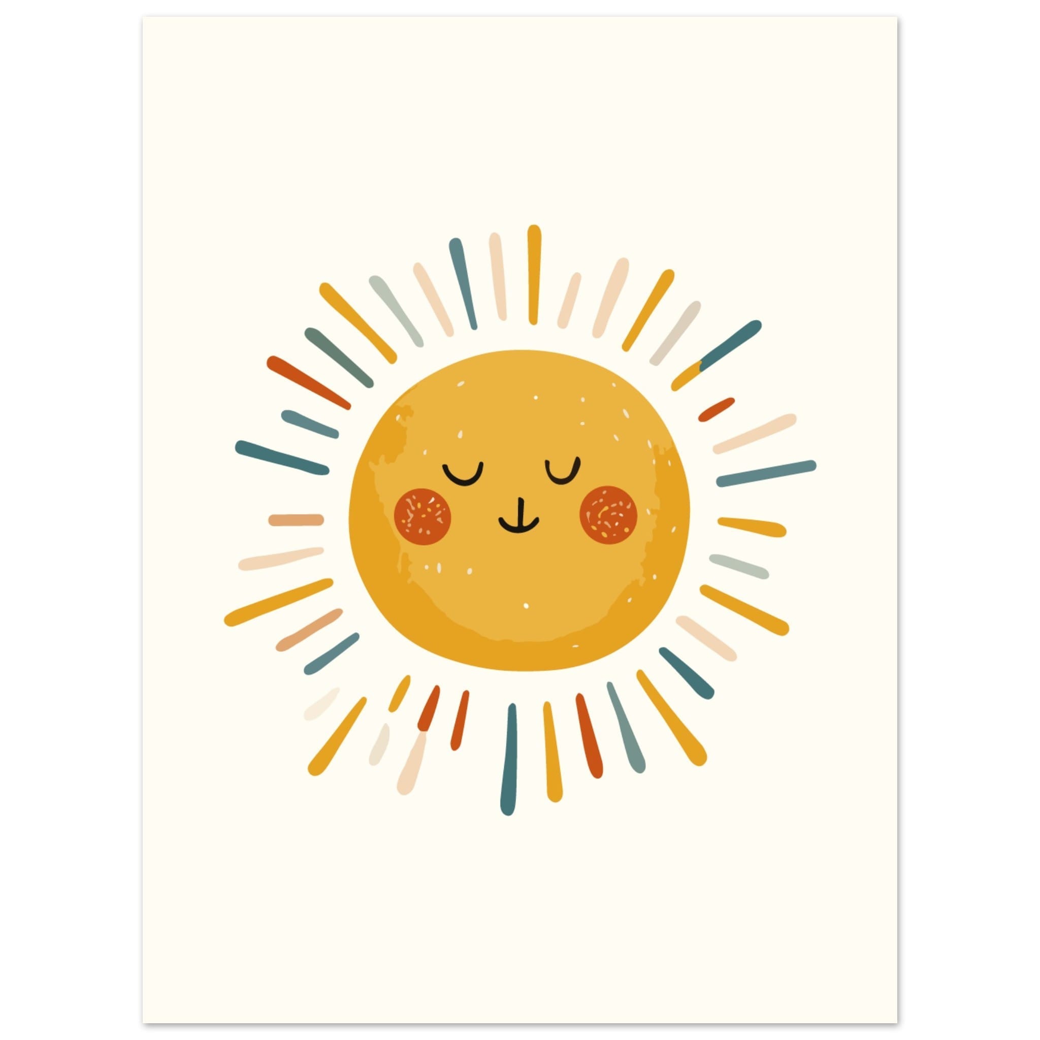 Artfulprints Poster Boho sunshine - 30x40 cm - Geel