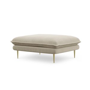 Cosmopolitan Design Poef Vienna structurele stof, beige – 73x93x43cm Cosmopolitan Design Poef Vienna structurele stof, beige – 73x93x43cm