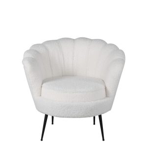 BRAM Fauteuil Ilora – Wit Teddy