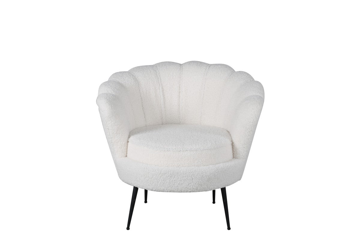 BRAM Fauteuil Ilora - Wit Teddy
