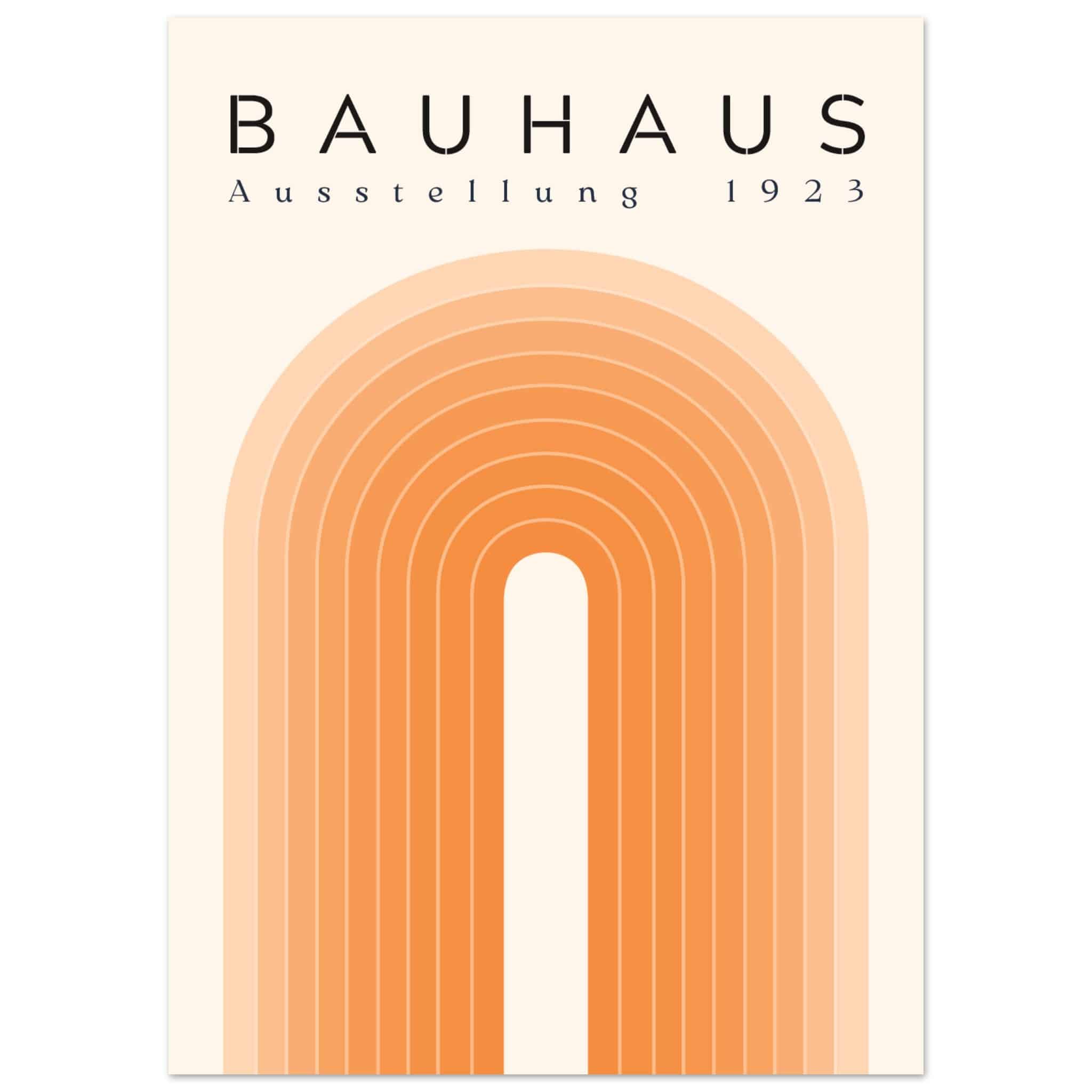 Artfulprints Poster Bauhaus - Orange rainbow - 50x70 cm - Oranje