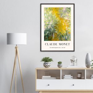 Artfulprints Poster Claude Monet – The path through the irisis – 70×10 Artfulprints Poster Claude Monet – The path through the irisis – 70×10
