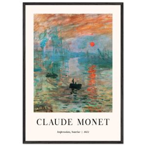 Artfulprints Poster met Lijst Claude Monet – Impression sunrise – 70×1