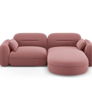 Cosmopolitan Design Modulaire hoekbank rechts Sydney 3-zits, flueel, z Cosmopolitan Design Modulaire hoekbank rechts Sydney 3-zits, flueel, z