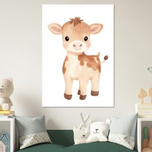 Artfulprints Poster Vrolijke koe – 70×100 cm – Bruin Artfulprints Poster Vrolijke koe – 70×100 cm – Bruin