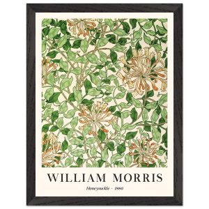 Artfulprints Poster met Lijst William Morris – Honeysuckle 1886 – 30×4